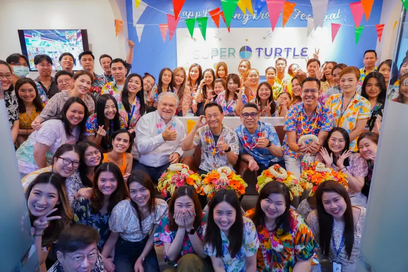 On April 11, 2024, Super Turtle Public Company Limited  organized the “Water-Pouring” activity in celebration of Songkran Festival or Thai New Year.